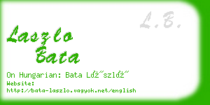 laszlo bata business card